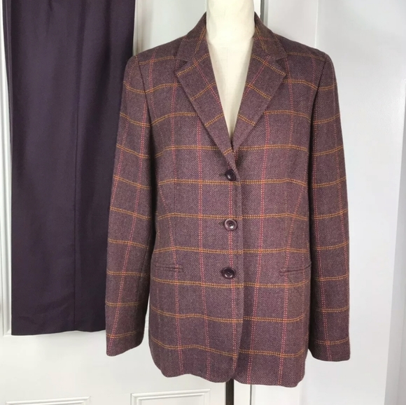 Max Mara Alpaca Window Pane Blazer Jacket - Picture 4 of 13